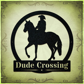 monogram metal gift Western Cowboy on Horseback Monogram