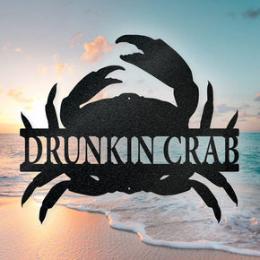 monogram metal gift Crab Monogram