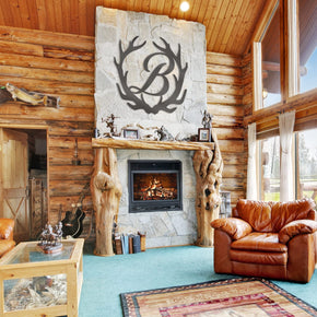 monogram metal gift Deer Antler Personalized Letter