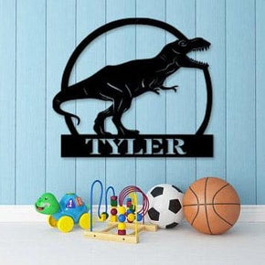 monogram metal gift Dinosaur Name Monogram