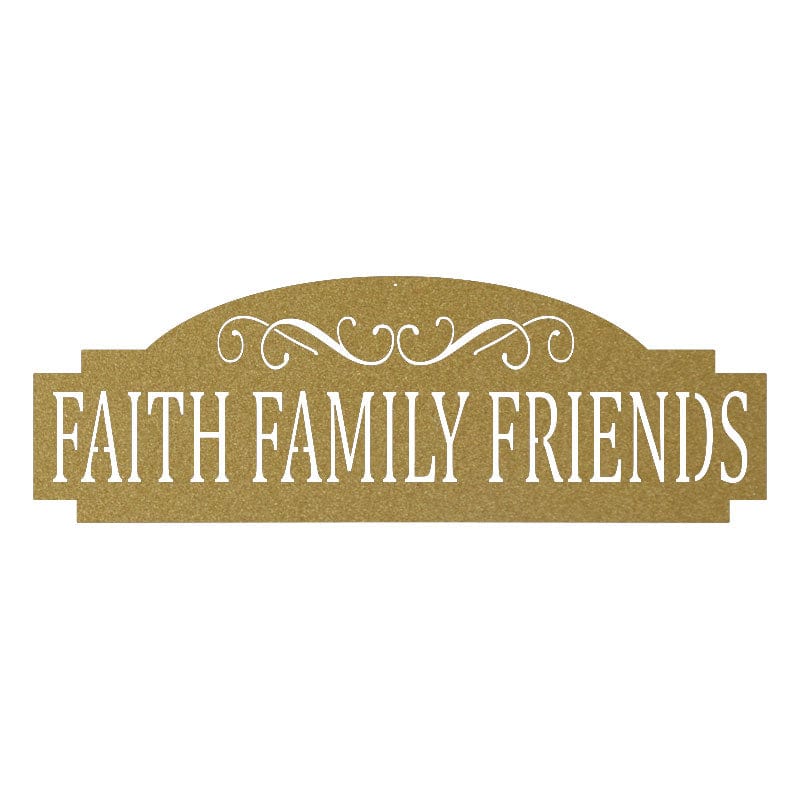 Faith Family Friends decor wreath sign wreath attachment wreath supplies  craft supplies metal sign wreath center