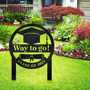 monogram metal gift Graduation Monogram Lawn Plaque