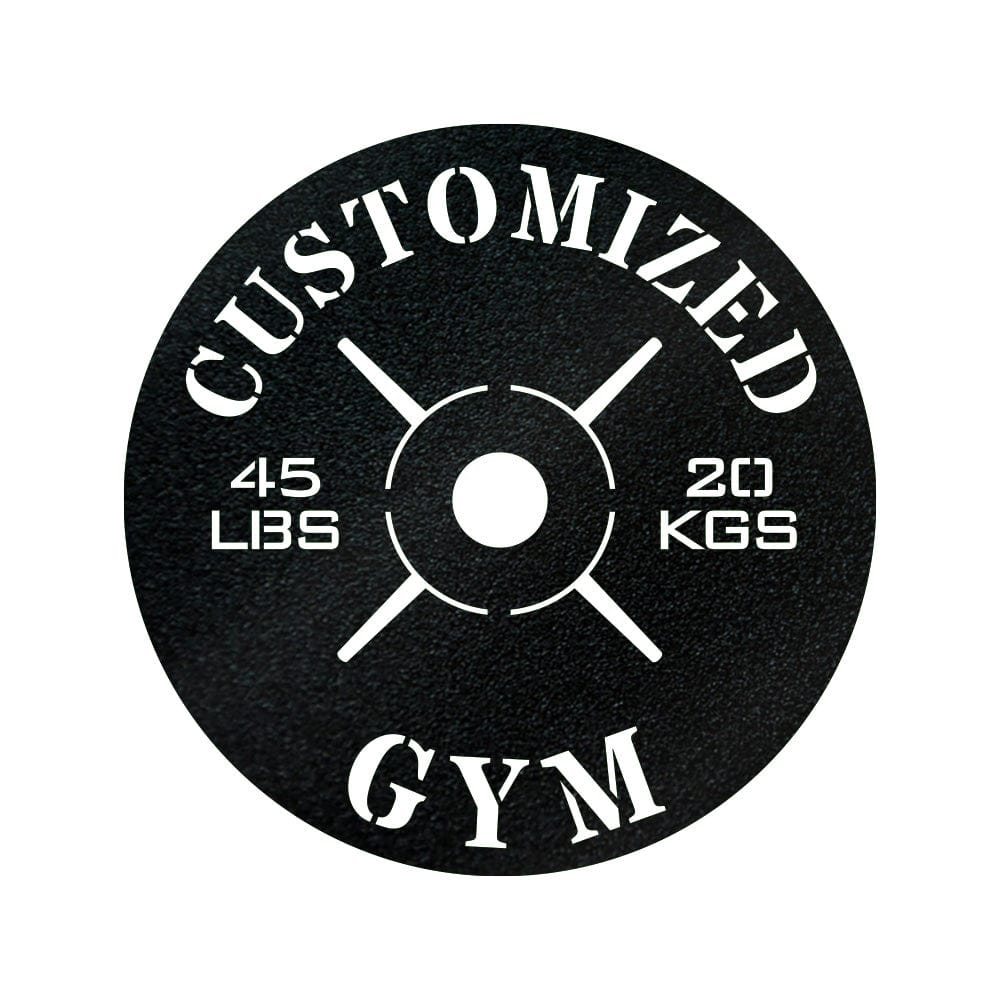 Gym Weight Plate Monogram monogram metal shop - Main Image