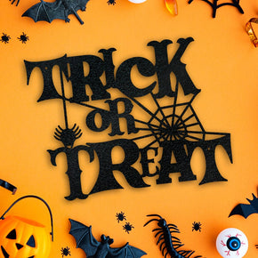 monogram metal gift Halloween Trick or Treat Sign