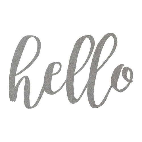 Hello Metal Sign - Rustic Farmhouse Metal Hello Sign - monogram metal shop