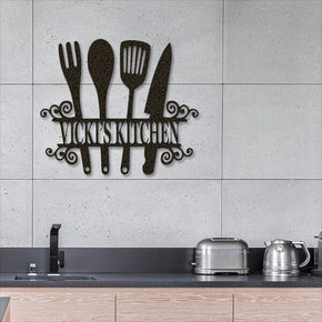 monogram metal gift Kitchen Sign - Personalized Metal Sign