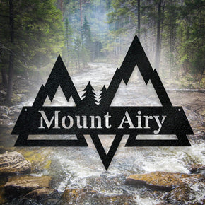 monogram metal gift Modern Mountain Monogram