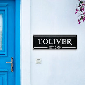 monogram metal gift Nameplate Monogram for the Home