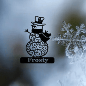 monogram metal gift Personalized Snowman Metal Wall Art