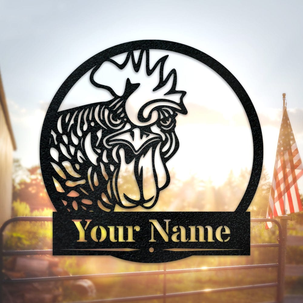 Roasted Monogram Rooster Monogram - monogram metal shop