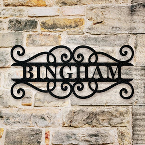 monogram metal gift Split Scroll Monogram