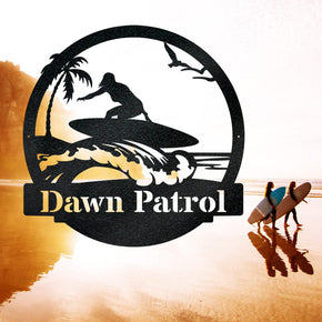 monogram metal gift Surfer Girl Monogram Metal Sign