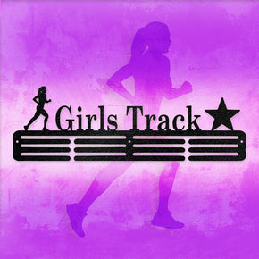 monogram metal gift Track Girl's Sport Awards Medal Hanger
