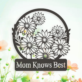 monogram metal gift Wall flower Monogram Daisies - Metal Sign