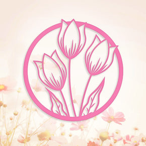 monogram metal gift Wallflower Tulips - Metal Sign