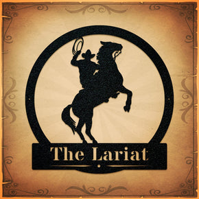 monogram metal gift Western Cowboy Lasso Monogram