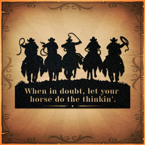 monogram metal gift Western Posse Cowboy Monogram