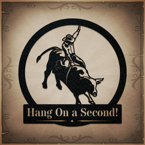 monogram metal gift Western Cowboy Bull Rider Monogram