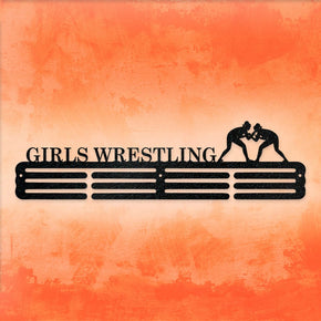 monogram metal gift Wrestling Girl's Sport Awards Medal Hanger